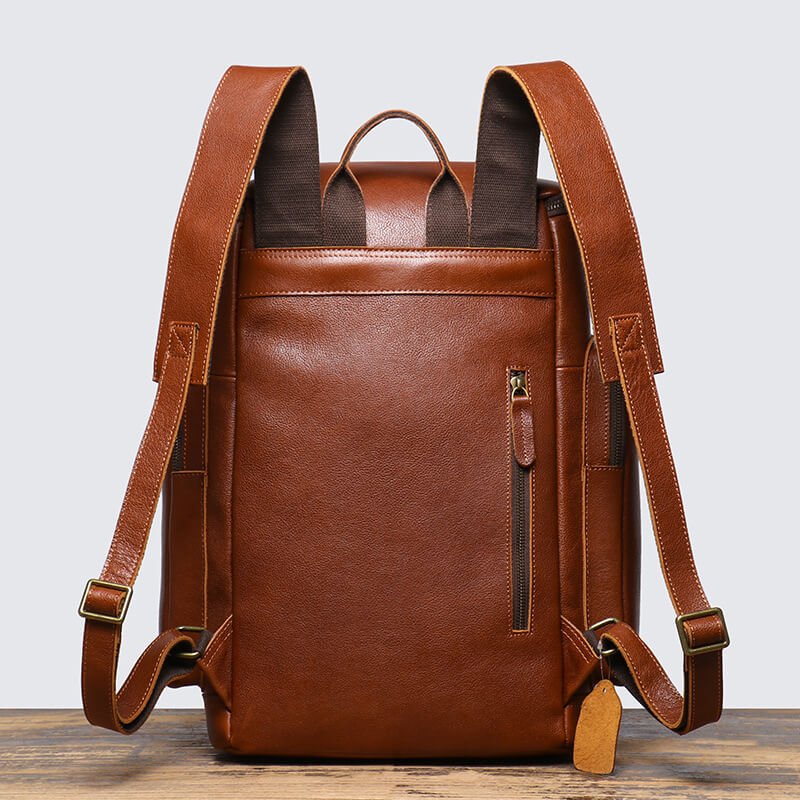 Retro Top Grain Leather Men’s Backpack – Babylon Leather - Babylon LeatherBabylon LeatherLJ054-Black