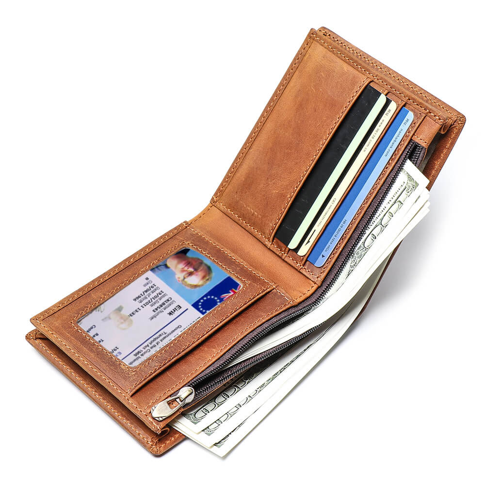 RFID - Blocking Multi - Slot Folding Leather Wallet – Babylon Leather - Babylon LeatherBabylon LeatherLJ125-Brown