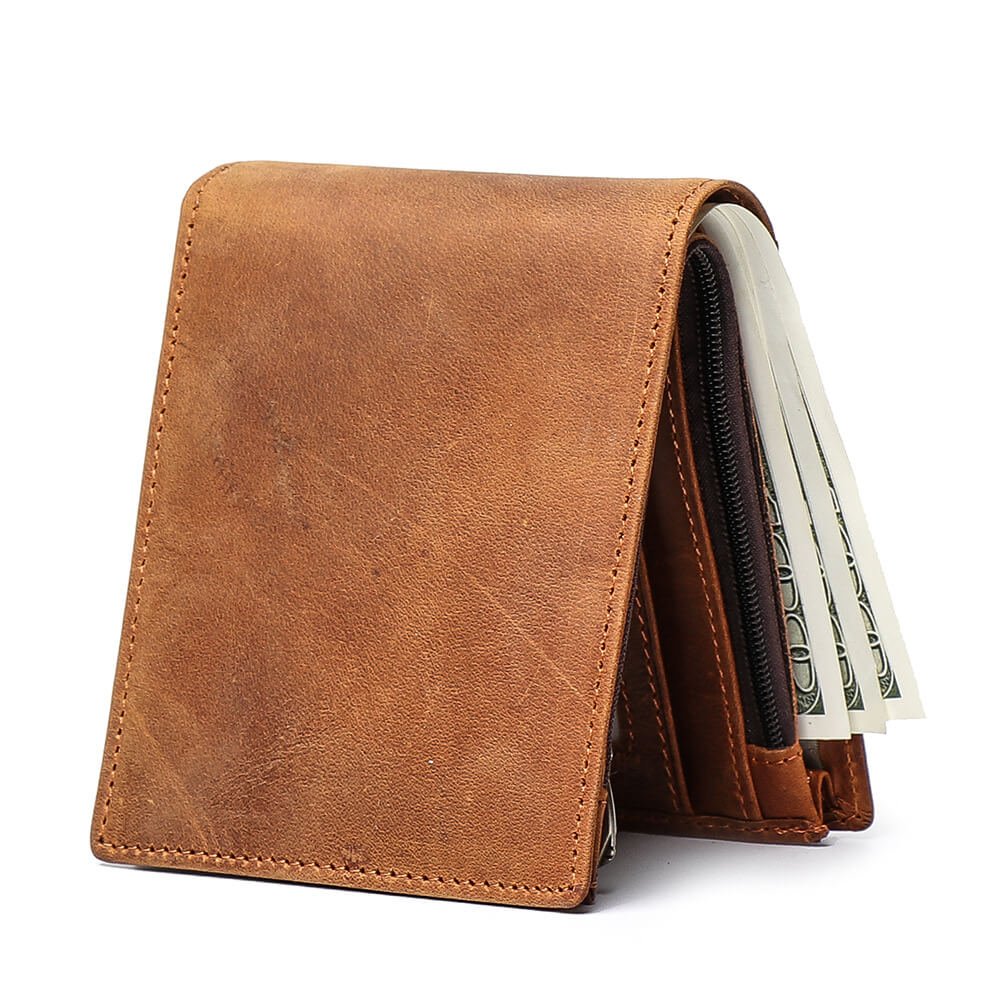 RFID - Blocking Multi - Slot Folding Leather Wallet – Babylon Leather - Babylon LeatherBabylon LeatherLJ125-Brown