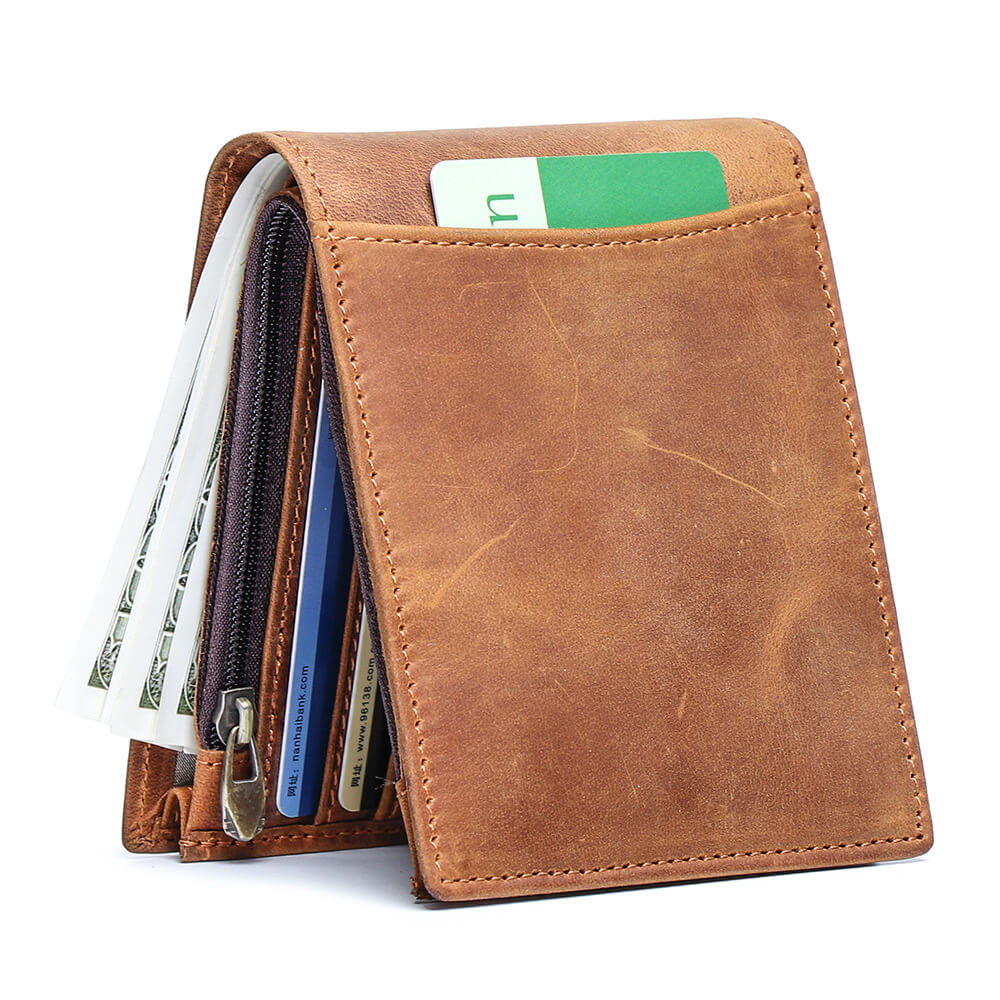 RFID - Blocking Multi - Slot Folding Leather Wallet – Babylon Leather - Babylon LeatherBabylon LeatherLJ125-Brown