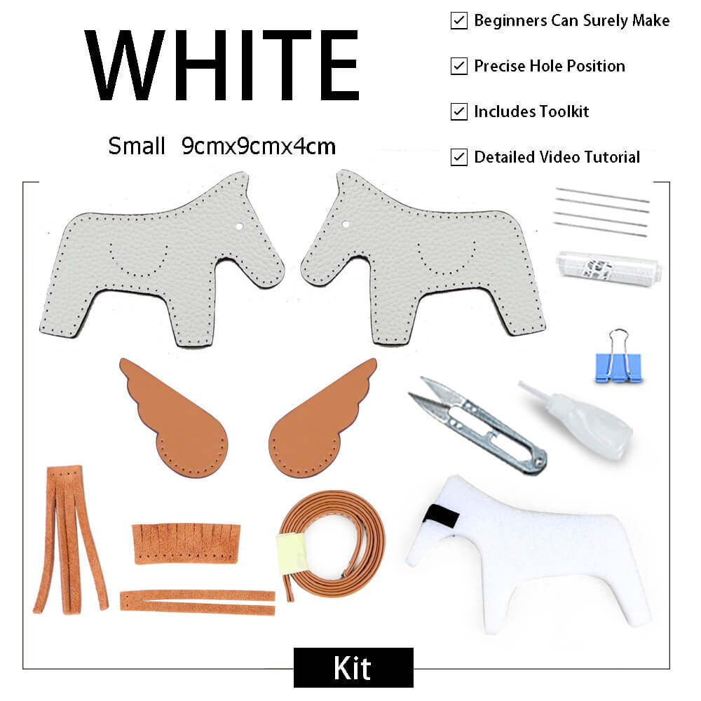 Rodeo Horse Bag Charm DIY Kit – Babylon Leather - Babylon LeatherBabylon LeatherSY108-White-White