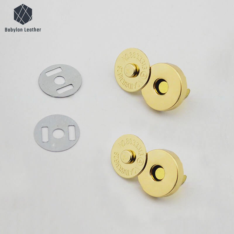 Round Super Strong Magnetic Closure Clasp Magnetically Operated Lock - Babylon LeatherBabylon LeatherMOL - 014 - Gold - 1 PACK