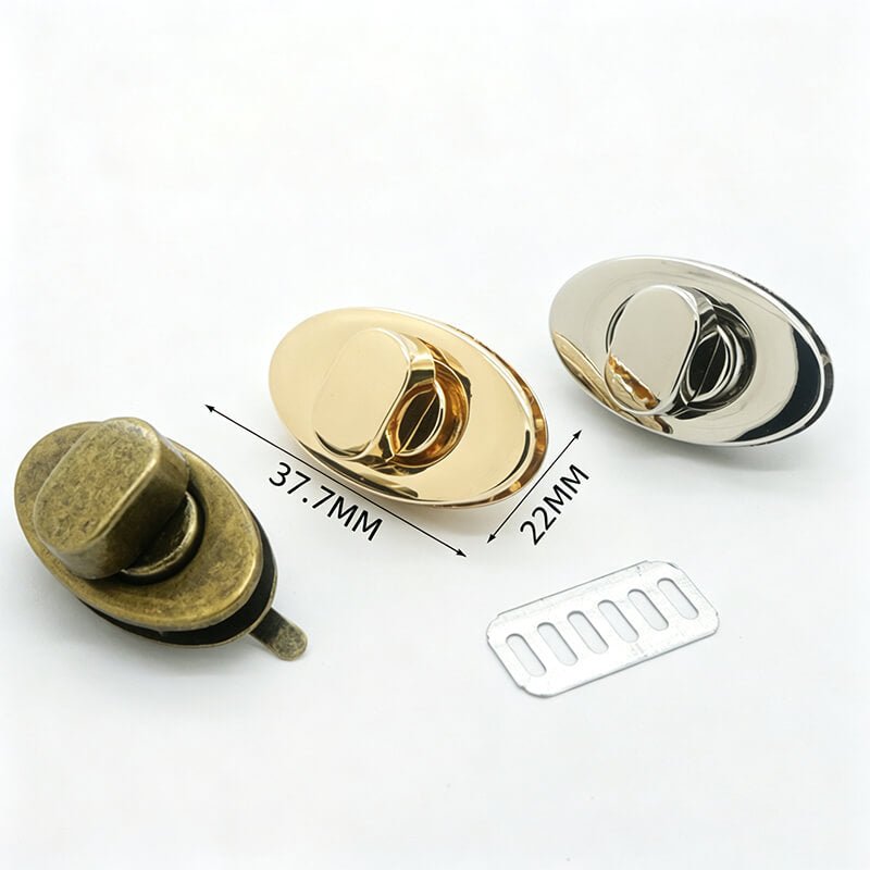 Round Turn Lock Clasp - Babylon Leather - Babylon LeatherBabylon LeatherJY14-Gold-30.2mm