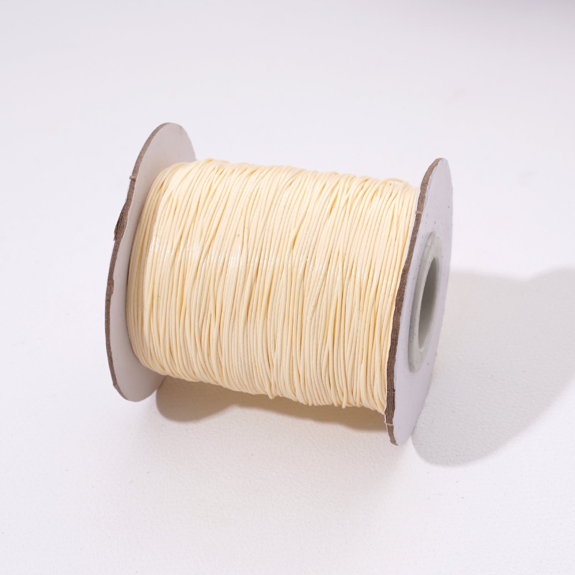 Round Waxed Cord for Leather Braiding and Bag Charm Making - Babylon Leather - Babylon LeatherBabylon LeatherPP33-Beige-0.5mm\10m