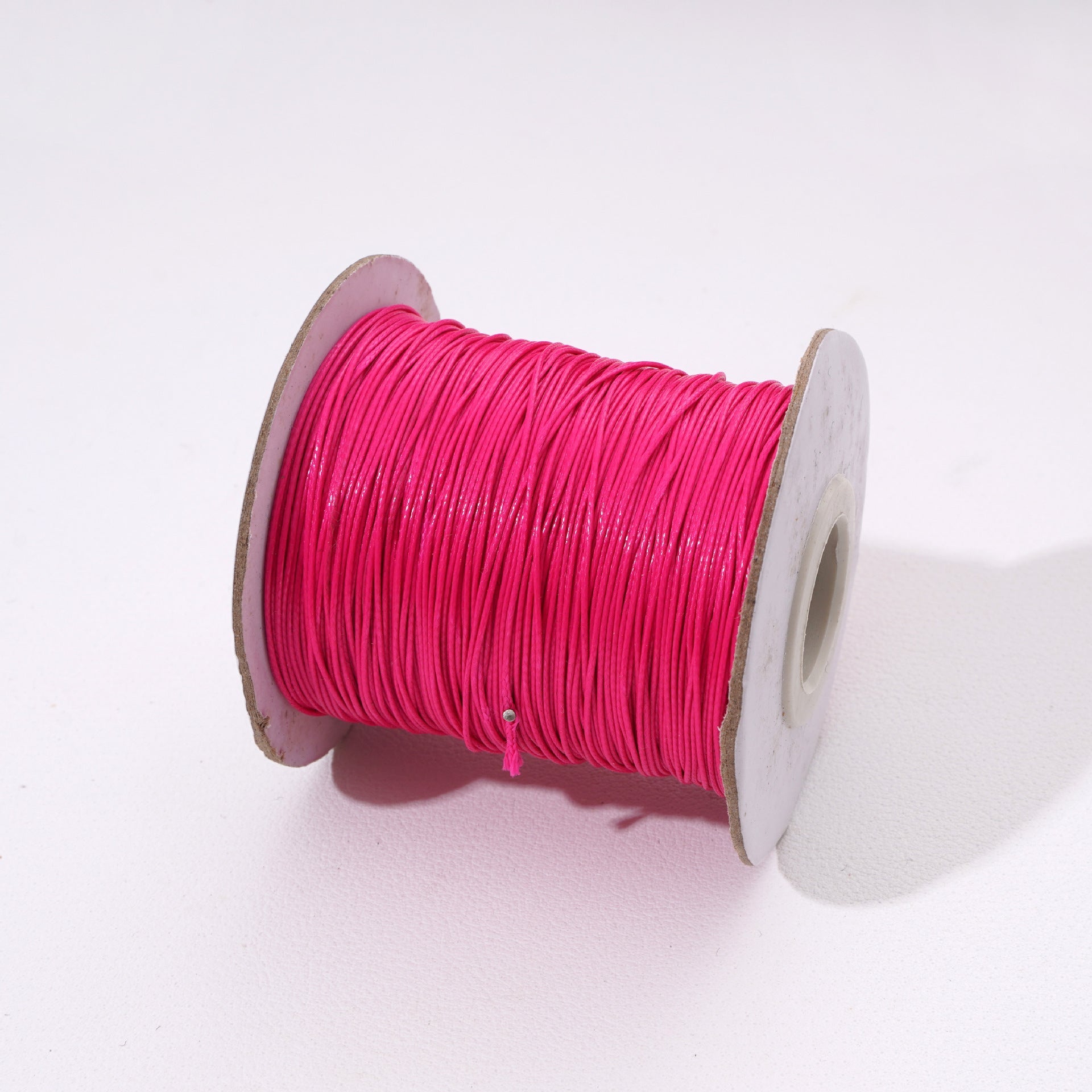 Round Waxed Cord for Leather Braiding and Bag Charm Making - Babylon Leather - Babylon LeatherBabylon LeatherPP33-Rose Red-0.5mm\10m