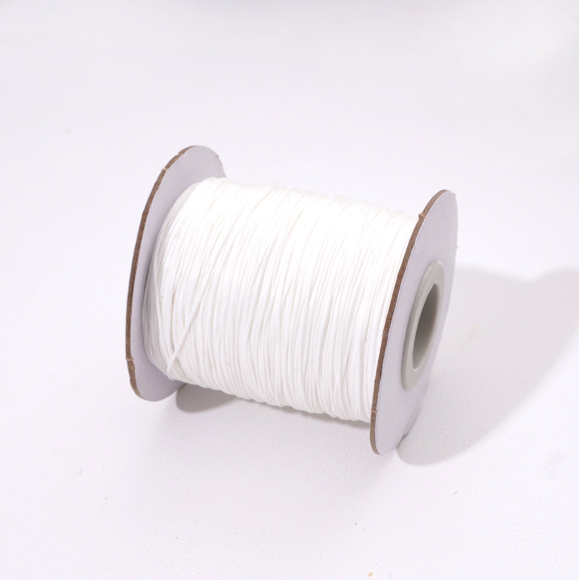 Round Waxed Cord for Leather Braiding and Bag Charm Making - Babylon Leather - Babylon LeatherBabylon LeatherPP33-White-0.5mm\10m