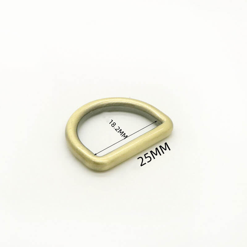 Rounded D-Ring - Babylon Leather - Babylon LeatherBabylon LeatherJY20-Brushed Antique Brass-4.5mm-25*18.2mm