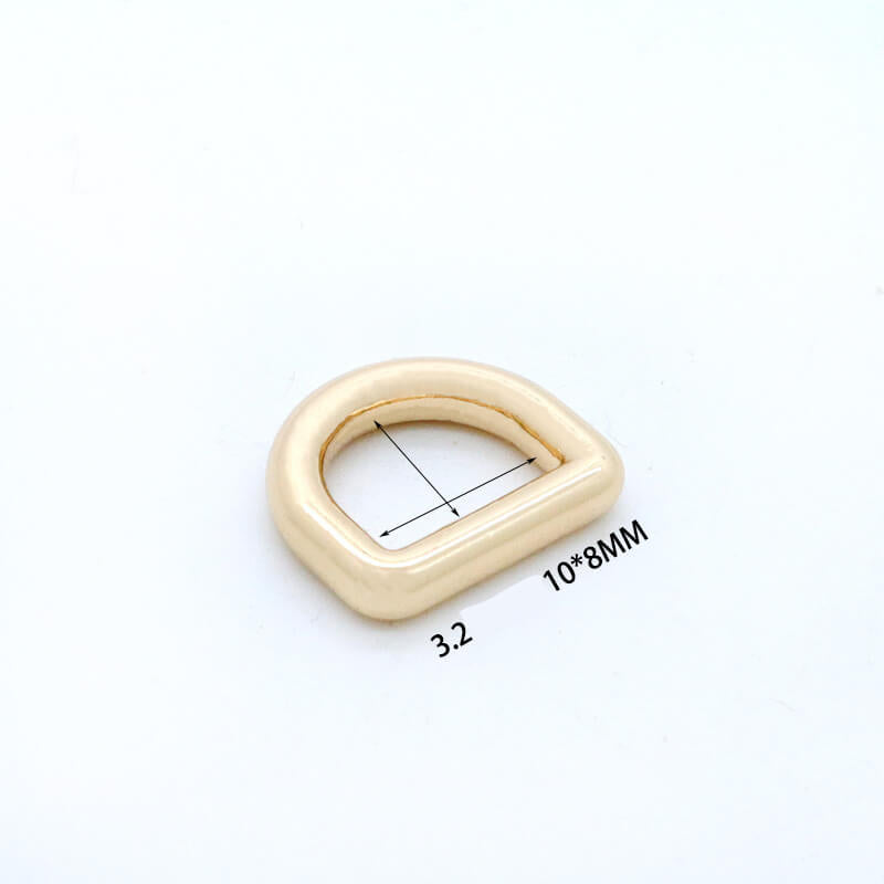 Rounded D-Ring - Babylon Leather - Babylon LeatherBabylon LeatherJY20-Gold-3.2mm-10*8mm