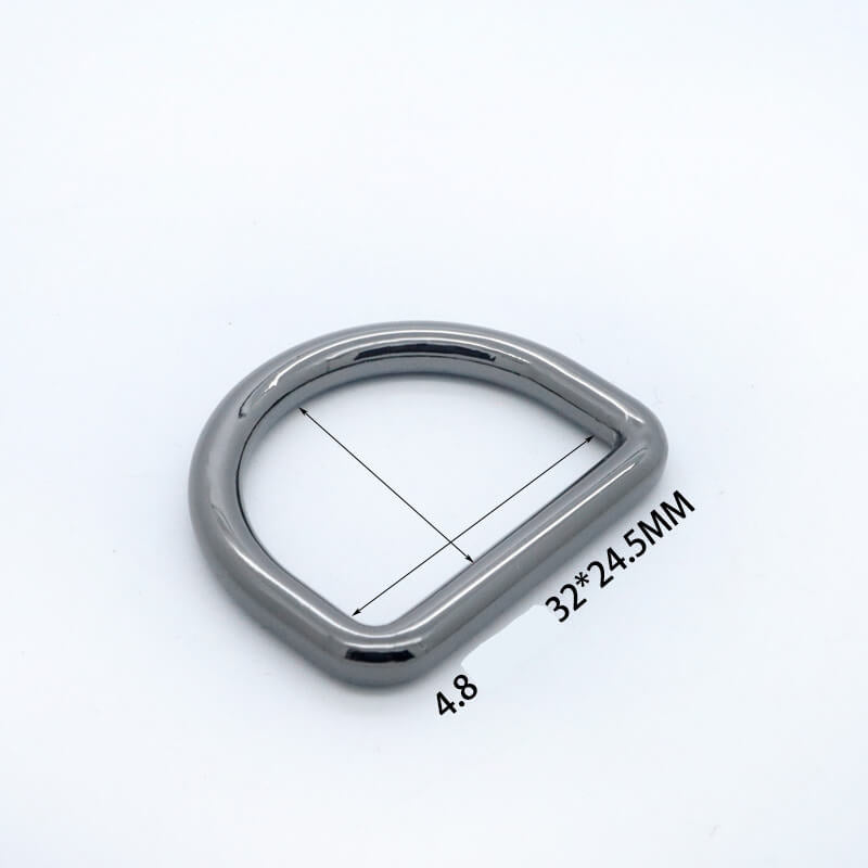 Rounded D-Ring - Babylon Leather - Babylon LeatherBabylon LeatherJY20-Gunmetal-4.8mm-32*24.5mm