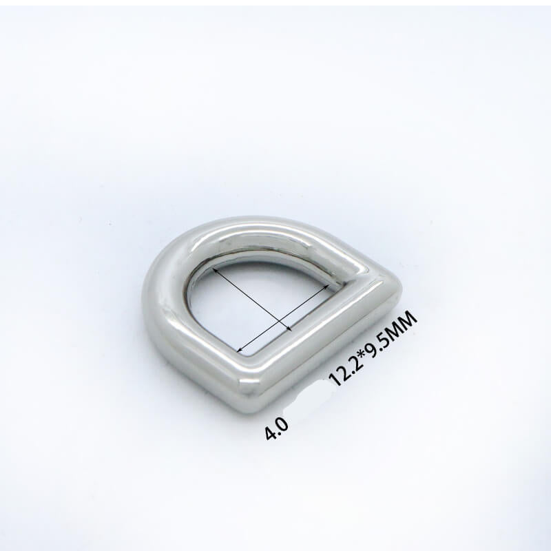 Rounded D-Ring - Babylon Leather - Babylon LeatherBabylon LeatherJY20-Silver-4.0mm-12*10mm