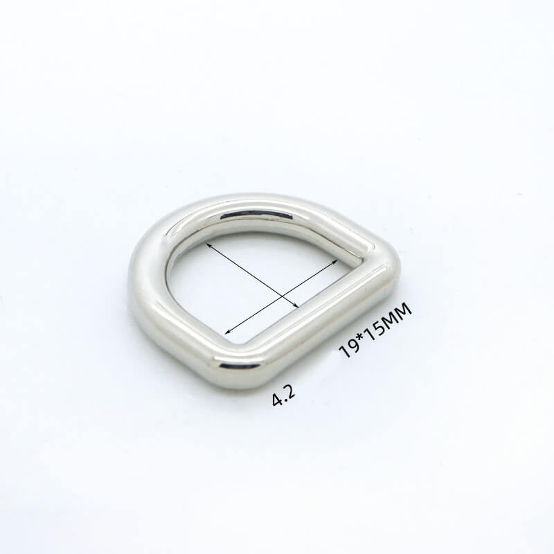 Rounded D-Ring - Babylon Leather - Babylon LeatherBabylon LeatherJY20-Silver-4.2mm-19*15mm