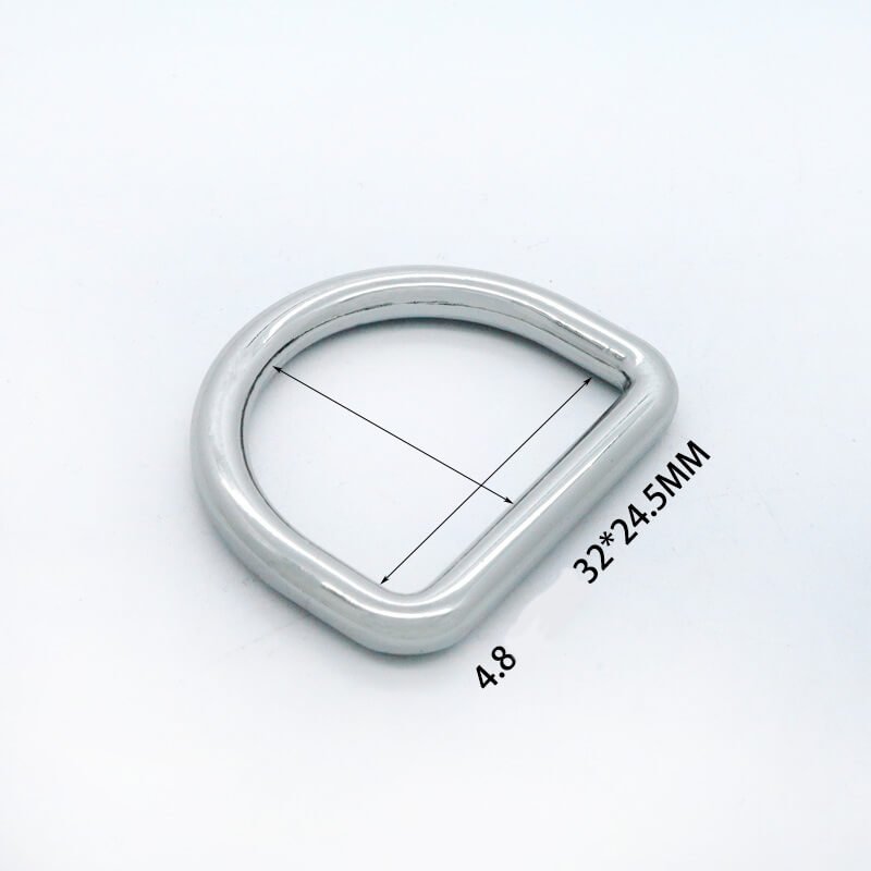 Rounded D-Ring - Babylon Leather - Babylon LeatherBabylon LeatherJY20-Silver-4.8mm-32*24.5mm