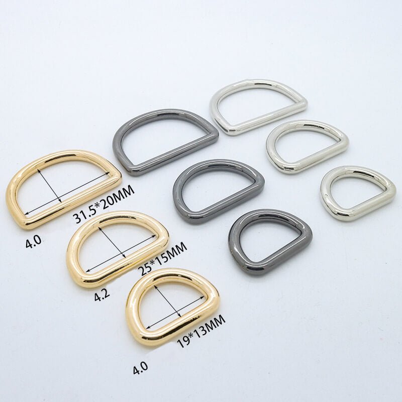 Rounded D-Ring - Babylon Leather - Babylon LeatherBabylon LeatherJY20-Silver-6.5mm-38*25mm