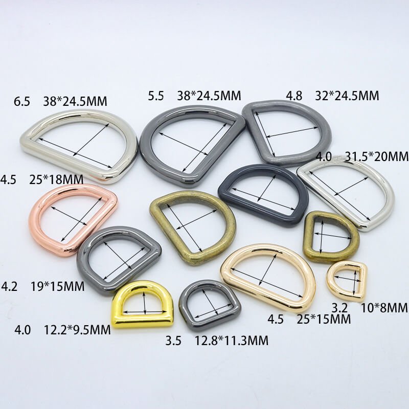 Rounded D-Ring - Babylon Leather - Babylon LeatherBabylon LeatherJY20-Silver-6.5mm-38*25mm