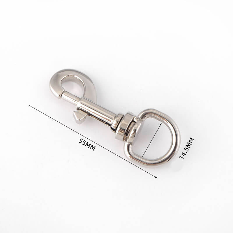 Rounded Swivel Snap Hook - Babylon Leather - Babylon LeatherBabylon LeatherJY13-Silver-14.5mm