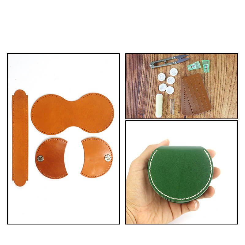 Saddle Coin Purse Veg Tanned Leather DIY Kit – Babylon Leather - Babylon LeatherBabylon LeatherCY21-Green