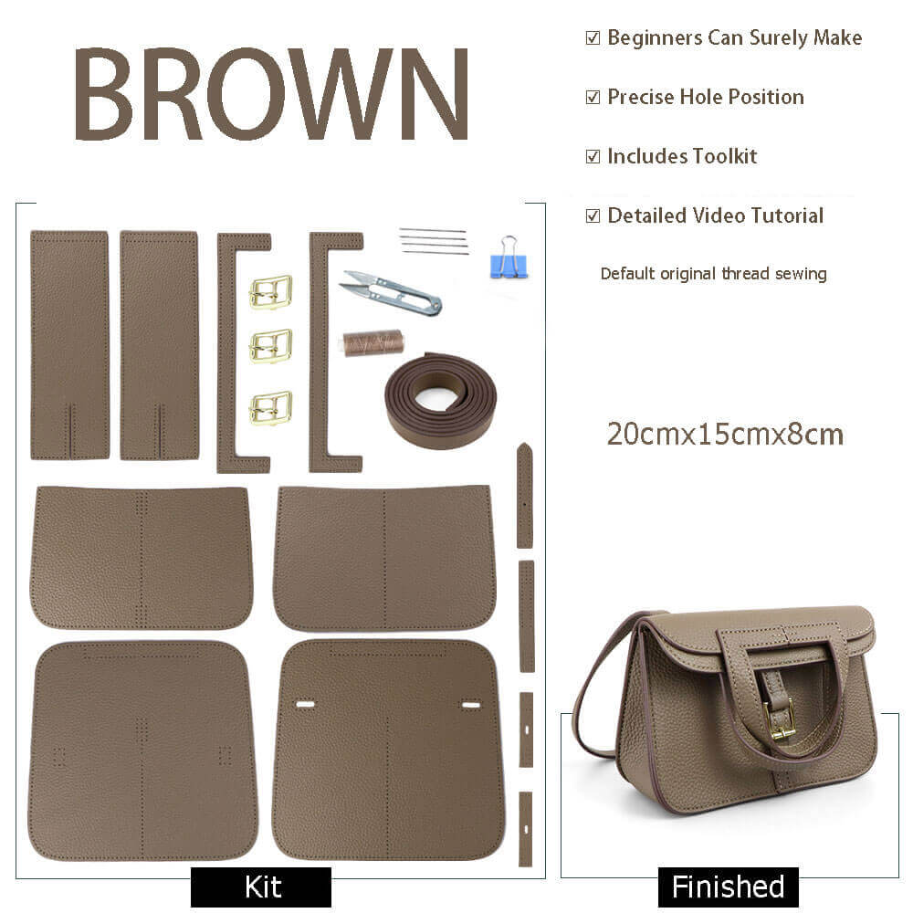Saddle Shoulder Bag DIY Kit – Babylon Leather - Babylon LeatherBabylon LeatherSY65-Brown-Color-Matched