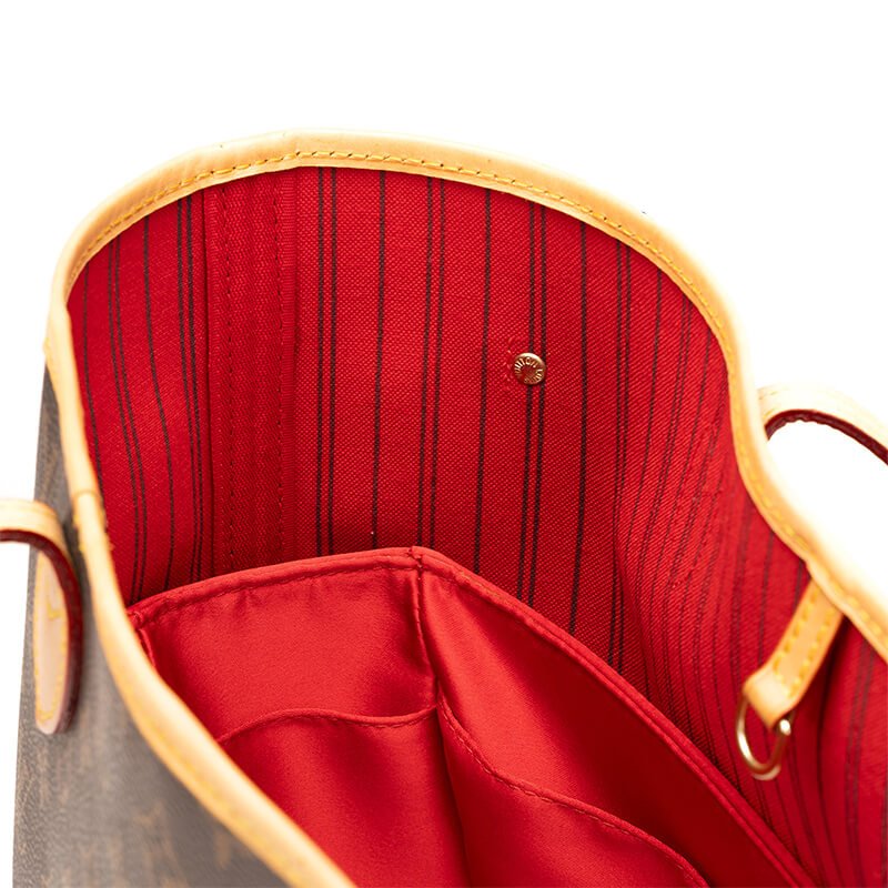 Satin Bag Insert Organizer for Neverfull-Style Tote Bags - Babylon LeatherBabylon LeatherJS11-Red-24cm-Open Top