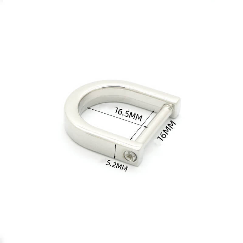 Screw-In D-Ring Connector - Babylon Leather - Babylon LeatherBabylon LeatherJY02-Silver-16*16.5mm
