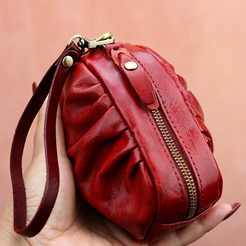 Seashell - Shaped Leather Coin Purse – Babylon Leather - Babylon LeatherBabylon LeatherLLZ127-Brown