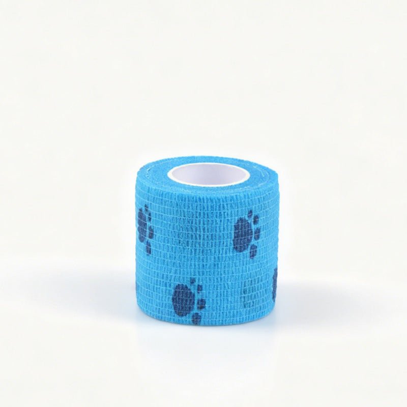 Self-Adhesive Elastic Finger Wrap for Leathercraft Protection - Babylon LeatherBabylon LeatherPP15-Blue Footprints-2.5cm*4.5m