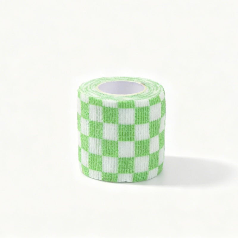 Self-Adhesive Elastic Finger Wrap for Leathercraft Protection - Babylon LeatherBabylon LeatherPP15-Green Checkered-5*4.5m