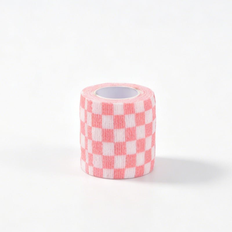 Self-Adhesive Elastic Finger Wrap for Leathercraft Protection - Babylon LeatherBabylon LeatherPP15-Red Checkered-5*4.5m