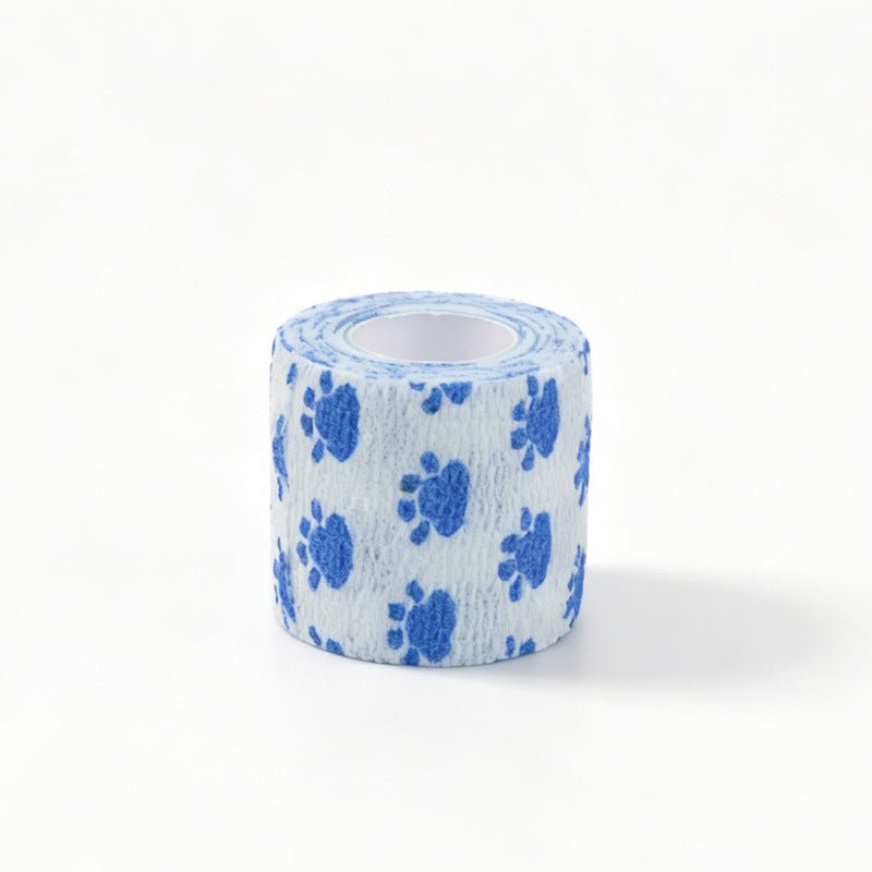 Self-Adhesive Elastic Finger Wrap for Leathercraft Protection - Babylon LeatherBabylon LeatherPP15-Small Blue Paw Prints-5*4.5m