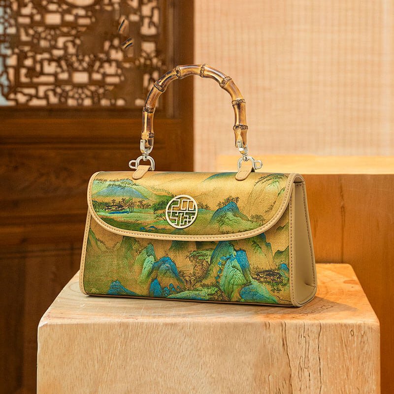 Serene Horizon Leather and Silk Handbag – Babylon Leather - Babylon LeatherBabylon LeatherTX044-Yellow