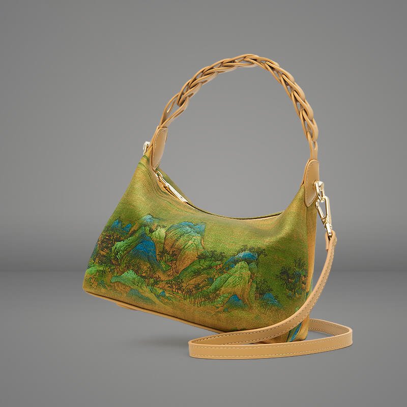 Serene Horizon Leather & Silk Handbag – Babylon Leather - Babylon LeatherBabylon LeatherTX045-Yellow