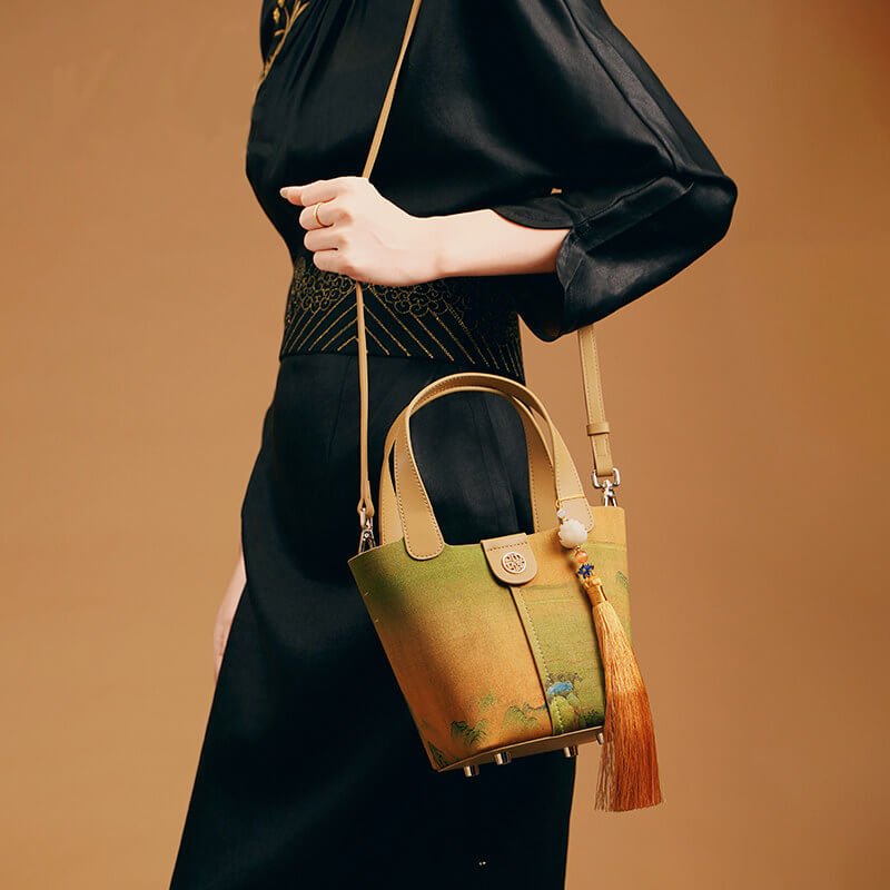 Serene Horizon Silk Picotin Bag – Babylon Leather - Babylon LeatherBabylon LeatherTX220-Yellow