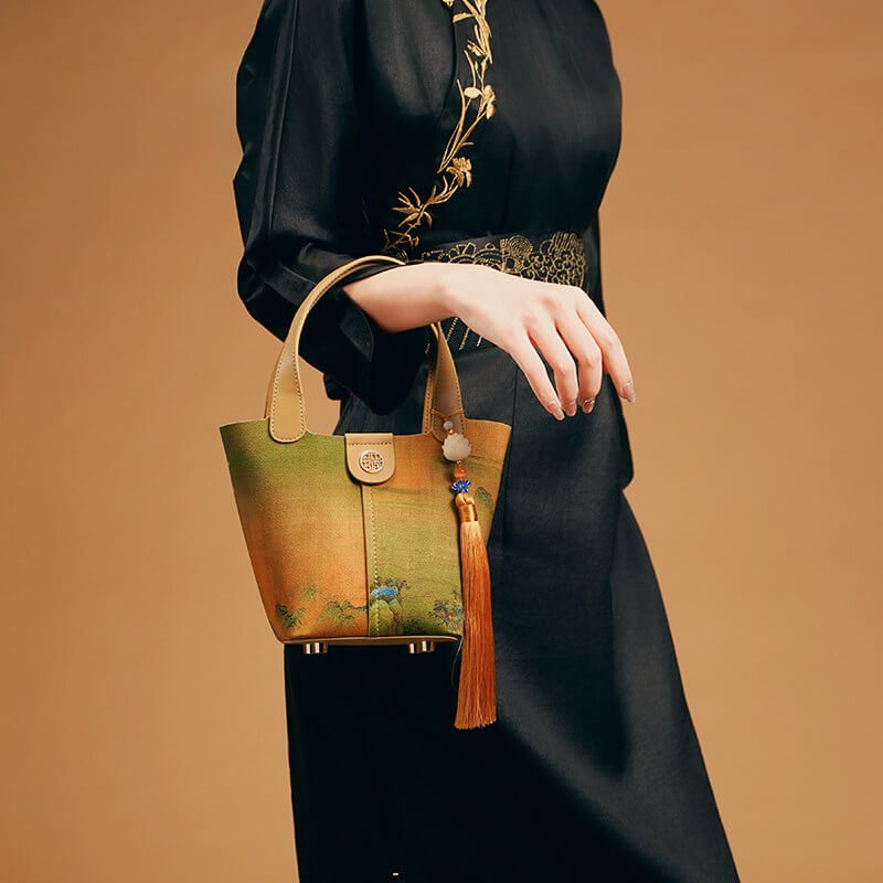 Serene Horizon Silk Picotin Bag – Babylon Leather - Babylon LeatherBabylon LeatherTX220-Yellow