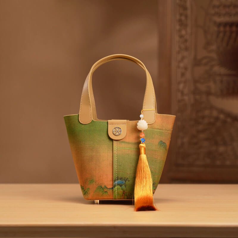 Serene Horizon Silk Picotin Bag – Babylon Leather - Babylon LeatherBabylon LeatherTX220-Yellow