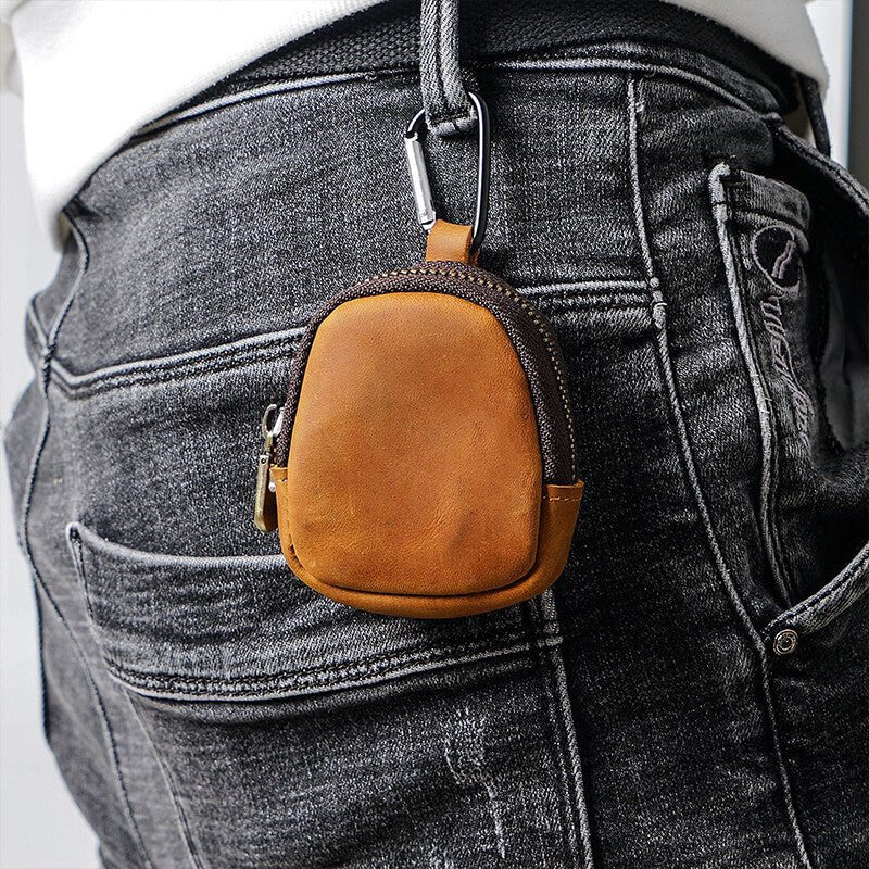 Shell-Shape Zip Coin Purse – Babylon Leather - Babylon LeatherBabylon LeatherAN67-Brown