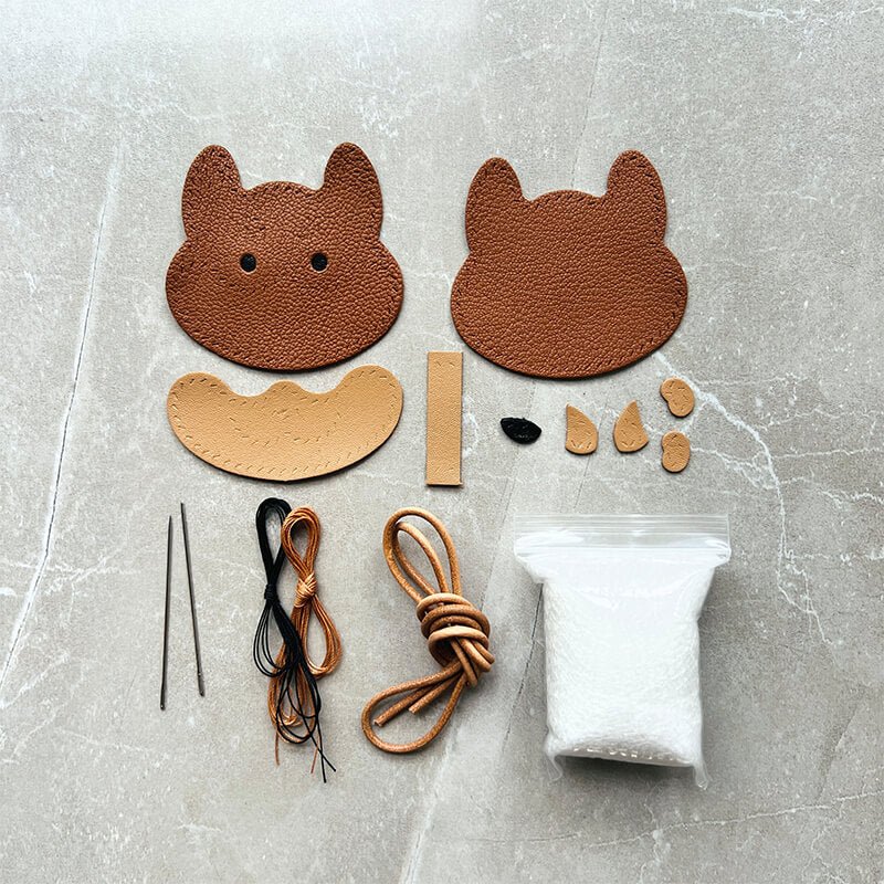 Shiba Inu Leather Keychain DIY Kit – Babylon Leather - Babylon LeatherBabylon LeatherSG36-Brown