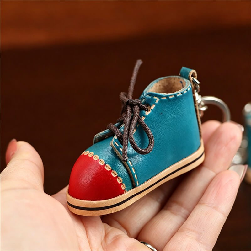 Shoe Leather Bag Charm – Babylon Leather - Babylon LeatherBabylon LeatherLLZ99-Blue