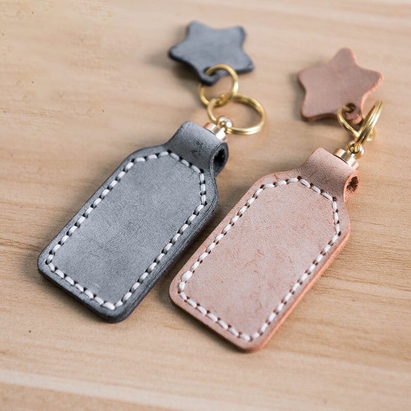 Shooting Star Bottle Keychain DIY Leather Kit – Babylon Leather - Babylon LeatherBabylon LeatherLZ67-Black
