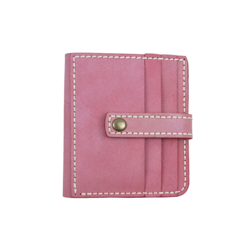 Short Buckle Wallet Fog Wax Leather DIY Kit – Babylon Leather - Babylon LeatherBabylon LeatherCY73-Pink