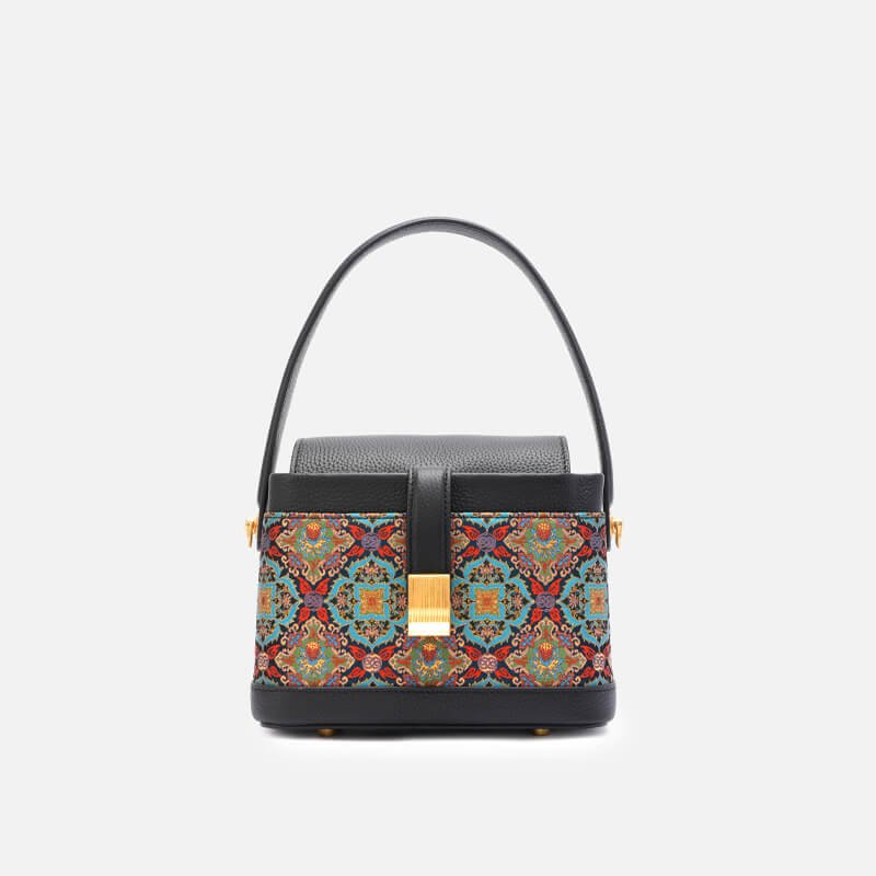 Silent Compass Leather and Silk Handbag – Babylon Leather - Babylon LeatherBabylon LeatherTX077-Black