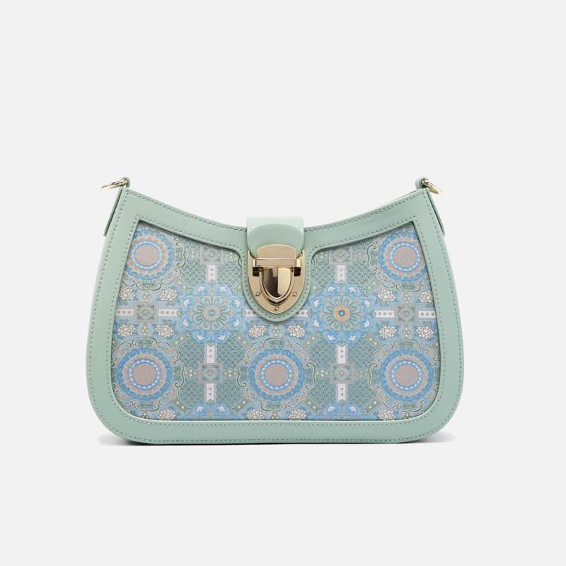 Silent Compass Leather and Silk Shoulder Bag – Babylon Leather - Babylon LeatherBabylon LeatherTX085-Cyan