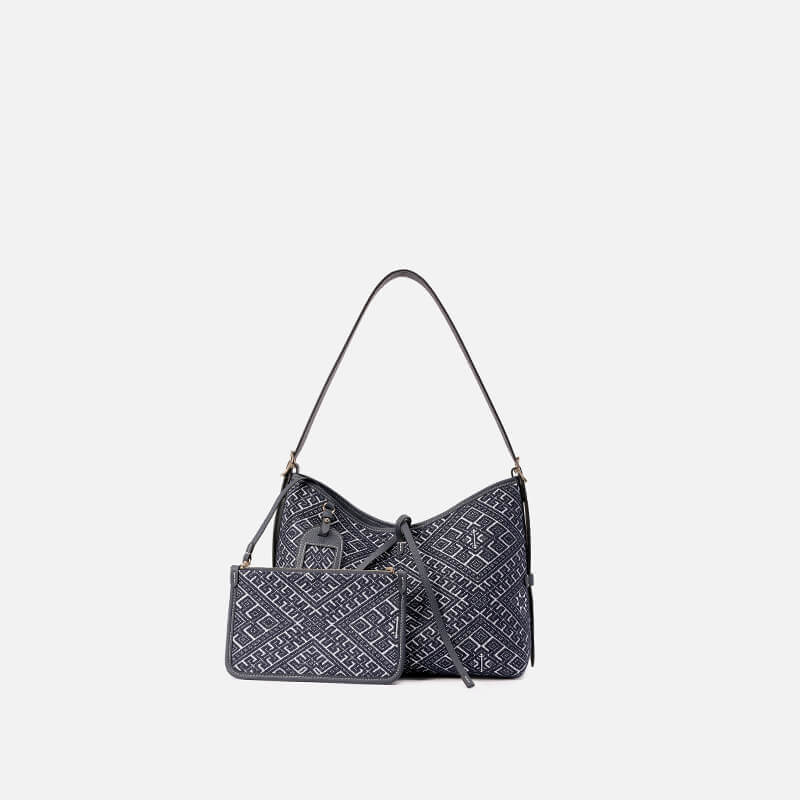 Silent Strength Leather and Silk Shoulder Tote Bag – Babylon Leather - Babylon LeatherBabylon LeatherTX092-Blue