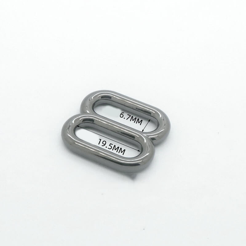 Single and Double Bar Strap Slide Buckles - Babylon Leather - Babylon LeatherBabylon LeatherJY23-Gunmetal-19.5mm Figure 8 Ring
