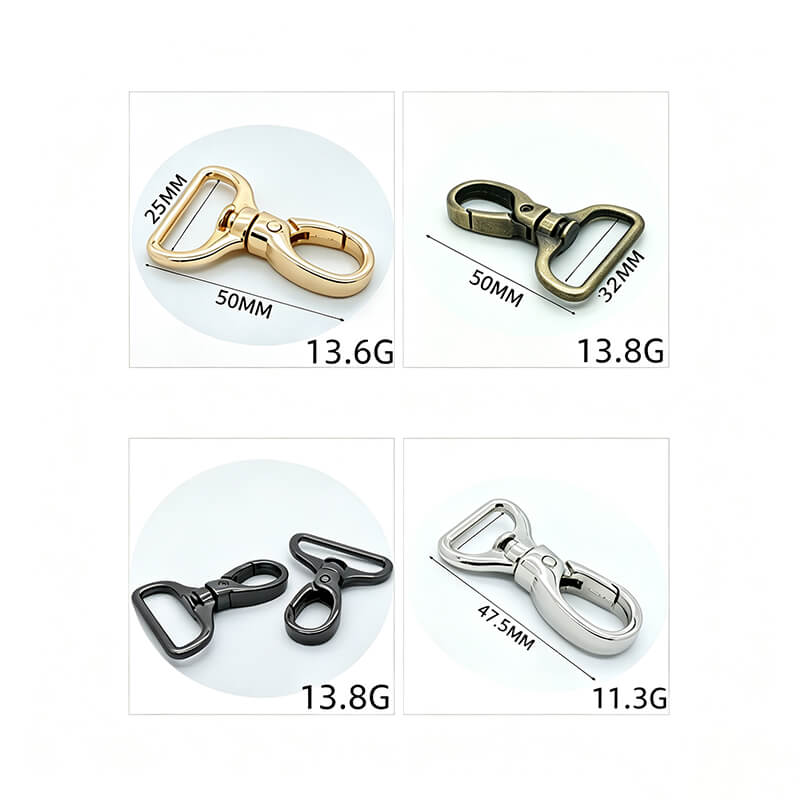 Slim Rectangular Eye Snap Hook - Babylon Leather - Babylon LeatherBabylon LeatherJY10-Gold-19.5mm