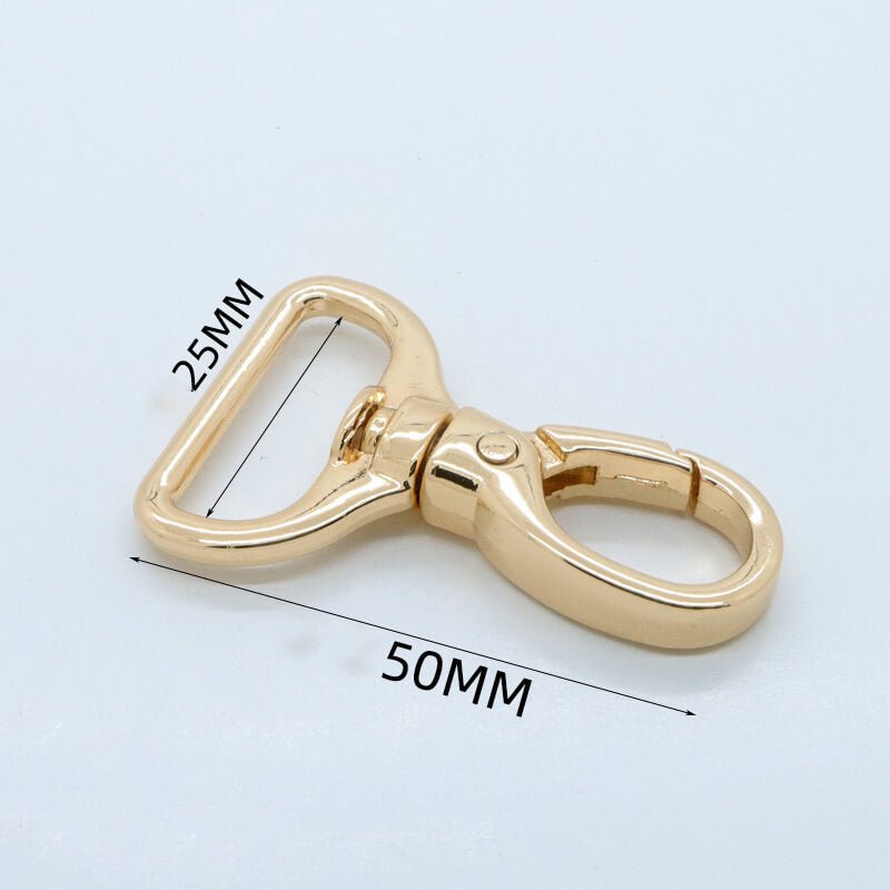 Slim Rectangular Eye Snap Hook - Babylon Leather - Babylon LeatherBabylon LeatherJY10-Gold-25mm