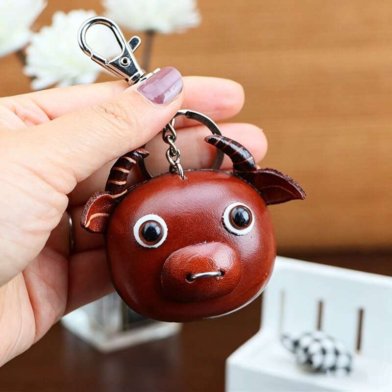 Small Calf Leather Bag Charm – Babylon Leather - Babylon LeatherBabylon LeatherLLZ77-Brown