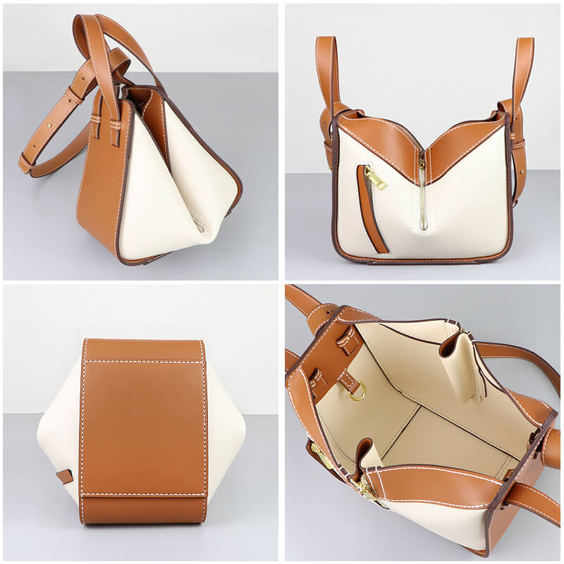 Small Hammock Bag DIY Kit – Babylon Leather - Babylon LeatherBabylon LeatherSY93 - Caramel & White - White