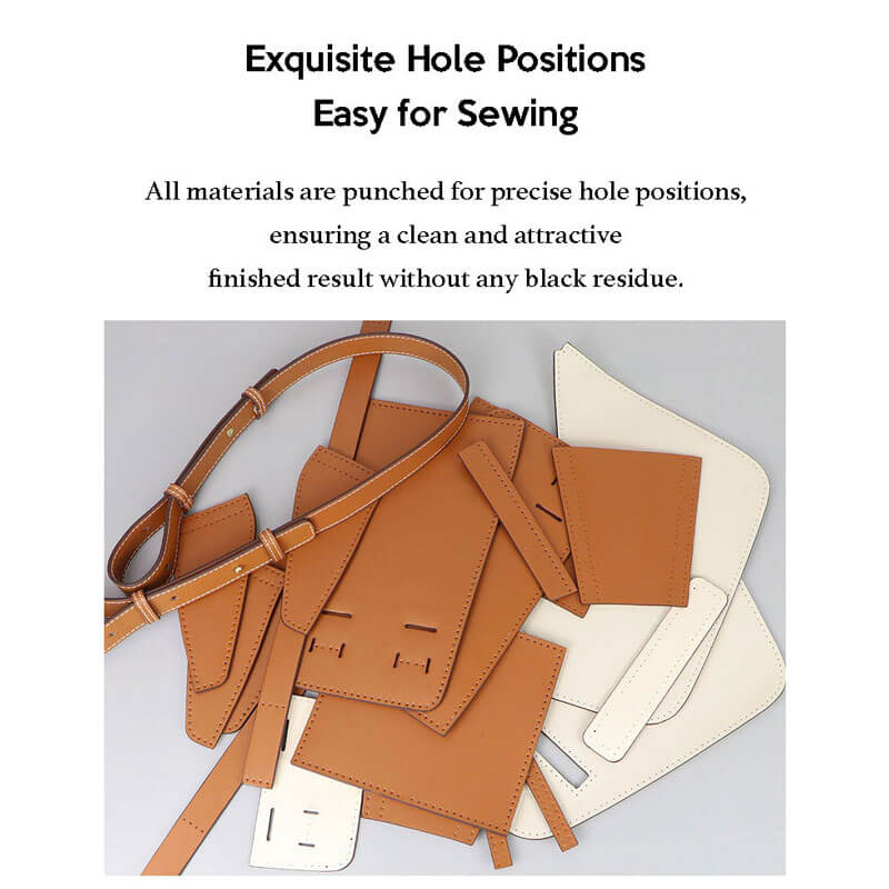 Small Hammock Bag DIY Kit – Babylon Leather - Babylon LeatherBabylon LeatherSY93 - Caramel & White - White