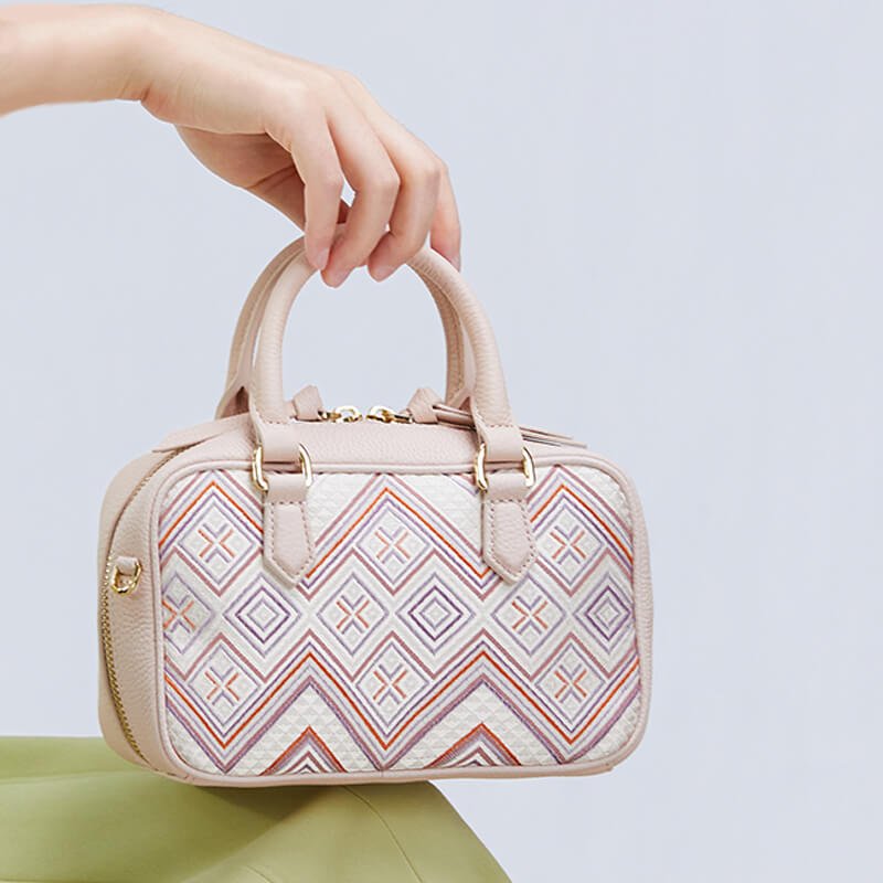 Soft Order Leather and Silk Handbag – Babylon Leather - Babylon LeatherBabylon LeatherTX107-Pink