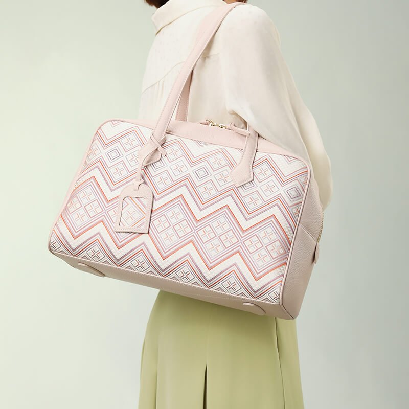 Soft Order Leather and Silk Shoulder Handbag – Babylon Leather - Babylon LeatherBabylon LeatherTX108-Pink