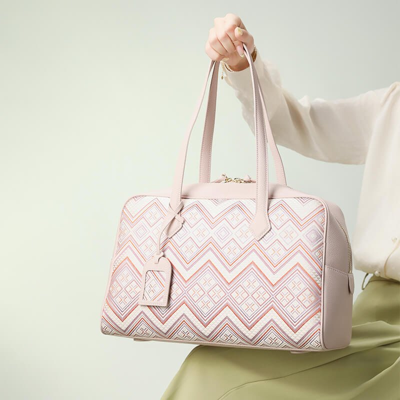 Soft Order Leather and Silk Shoulder Handbag – Babylon Leather - Babylon LeatherBabylon LeatherTX108-Pink